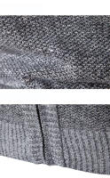 Nuevo abrigo de punto polar para hombre, cárdigan liso grueso, Tops, moda Otoño Invierno, cuello levantado, suéter de asuntos comerciales para hombre - details 8