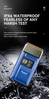 Kemei-maquinilla de afeitar eléctrica para hombre, afeitadora de doble lámina, recortadora de barba y cabeza calva, impermeable IPX6, 8000RPM, afeitado de precisión ultracerca - details 8