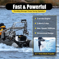 Motor fuera de borda para barcos pesados arranque rápido refrigerado por agua sistema Cdi 52cc 4 stoke 4 hp - details 1