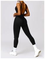 Monos de Yoga sin Mangas de Espalda Abierta Ropa de Gimnasio de Ajuste Cerrado para Mujeres - details 26