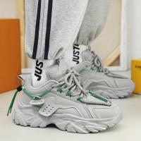Zapatillas Retro De Suela Gruesa para Hombre - Zapatos Blancos De Moda Informales para Todas Las Estaciones, Suela De Goma Duradera Antideslizante, Cierre con Cordones, Parte Superior De PU, Forro De Tela, Diseño Original, Juvenil, Resistente A Los Olores - details 8