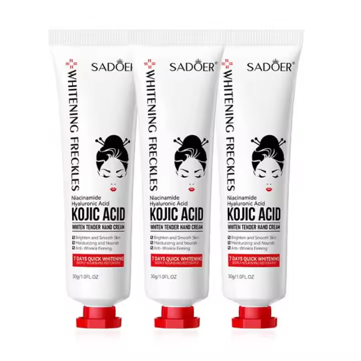 Crema de Manos de Ácido Kojic SADOER Hidratante, Nutritivo, Iluminador 3/5pcs - 1