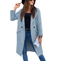 Abrigo largo de lana para mujer, abrigo de moda, prendas de vestir exteriores femeninas, Otoño e Invierno - details 4