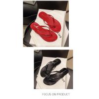 Sandalias de Verano 2025 para Mujer Tamaño Grande, Rojas, Antideslizantes, Estilo Playa, Zapatos de Tacón, Fiesta - details 15