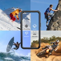Funda impermeable de doble capa para Samsung Galaxy S23 Ultra S21 FE S20 FE 5G TPU + PC + PET, cubierta protectora transparente negra a prueba de polvo - details 1