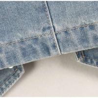 Top sin mangas rasgado azul claro para mujer usado en verano, chaleco vaquero, tendencia 2025 - details 9