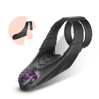 Penis Ring Vibrator Male Delay Ejaculation Trainer Cock Ring Clitoris Stimulator Prostate Massager Adult Sex Toy for Couples 18+ - details 0