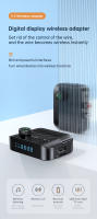 Transmisor y receptor de Audio 2 en 1 con Bluetooth, 3,5 MM, AUX, RCA, TF/USB, u-disk, adaptador inalámbrico de música estéreo Hifi con micrófono y pantalla LED - details 0