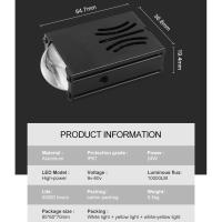 Mini faros láser de matriz de parrilla de coche, focos LED amarillos y blancos - details 5