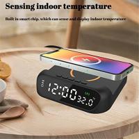 Cargador Inalámbrico 3 En 1 De 15 Vatios, Pantalla LED Con Pantalla Digital, Indicador De Temperatura, Br Elegante - details 2