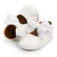 Zapatos de bebé con lazo, suela de goma, zapatillas de Ballet de PU antideslizantes, zapatos de vestir para niña, zapatos de cuna para niño pequeño - details 3