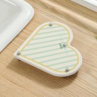 Bandeja de baño de barro de diatomeas con patrón de corazón, estante de almacenamiento de baño antideslizante de secado rápido, absorbente de agua a prueba de humedad - details 8