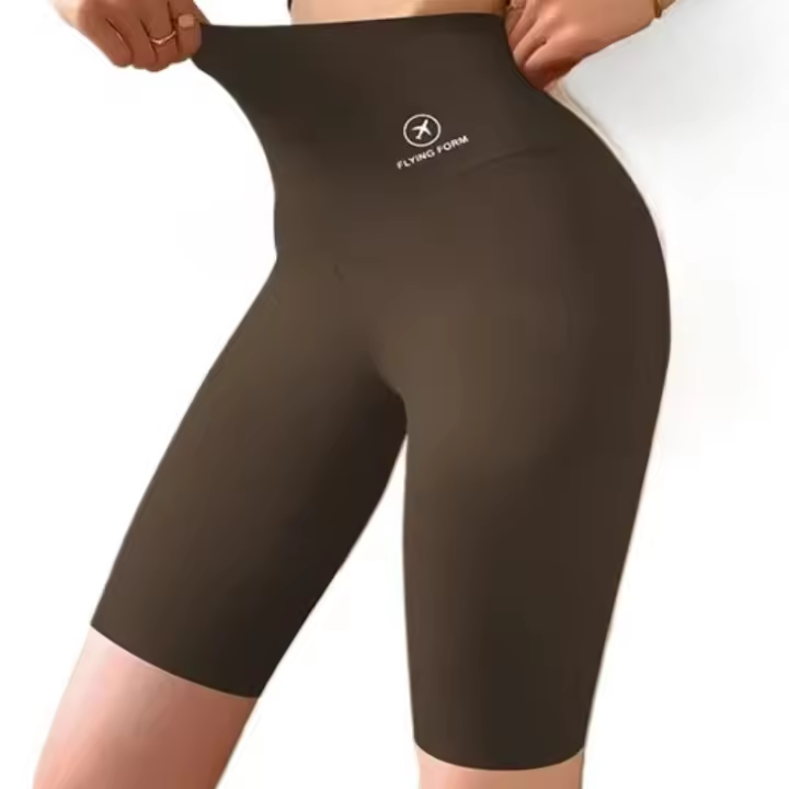 Pantalones cortos deportivos de M-XL para mujer, mallas de cintura alta con realce, para ciclismo, trotar, Fitness, gimnasio, Yoga - 1