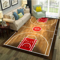 Alfombra Con Patrón De Cancha De Baloncesto, Alfombra De Piso Para Puerta, Alfombra Antideslizante Para Decoración, 1 unidad - details 1
