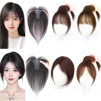 Parte media sin Clips, extensiones de cabello con flequillo de aire, parches de pelo esponjosos, piezas de cabello con flecos ligeros y transpirables - details 1