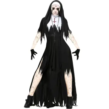 MOKBAY Vestido Largo Halloween – Disfraz De Bruja O Vampiresa Con Estampado, Mangas Largas Y Corte Elegante Para Mujer