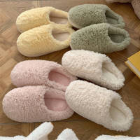 Zapatillas de casa de Color liso para mujer y niña, zapatos peludos, esponjosos, cálidos, japoneses, Invierno - details 12