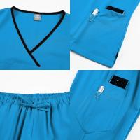 Ropa de trabajo para salón de belleza y enfermera médica, bata clínica, Top + pantalón, Túnica de enfermería para médico de Spa, traje, uniformes quirúrgicos, conjunto exfoliante para mujer - details 4