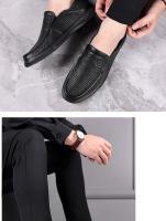 Zapatos Casuales de Cuero de Oveja Suela Suave para Hombres en Verano Auténtico Pedal de Cuero Genuino - details 14