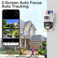Cámara de Vigilancia de Lente Doble A Prueba de Agua, WIFI Inalámbrico, Visión Panorámica para Exteriores Certificado CE - details 4