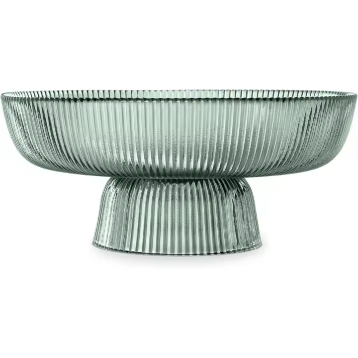 Cuenco de Cristal para Frutas Bol Grande Decorativo de Cocina Verde Ideal para Snacks Dulces - 1