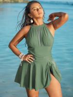 Traje de baño de una pieza con falda para mujer, talla grande, nuevo 2025 - details 6