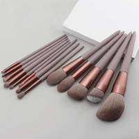 Juego de brochas de maquillaje profesional para mujer, 13 piezas, alta calidad, belleza - details 3