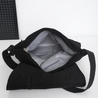 Bolso Bandolera de Nailon Negro de Color Sólido con Cierre de Cremallera y Forro de Poliéster - details 2