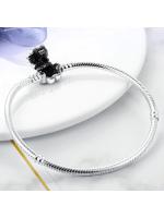 Pulsera de plata de ley 925 con forma de corazón y mariposa para mujer, brazalete de cadena de seguridad, compatible con abalorios originales, joyería - details 32
