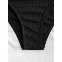 Traje de baño de 2 piezas para mujer, bañador de cintura alta con Control de barriga y estampado de leopardo, conjunto de Bikini con curvas, ropa de baño 2023 - details 6