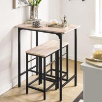 Juego de Mesa Comedor Conjunto de Mesa Alta de Bar con 4 Taburetes y 1 Mesa Gris - details 18