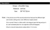 Bolso de mano informal europeo y americano para mujer, bandolera de hombro portátil de lona Simple, bolso cruzado de gran capacidad - details 0
