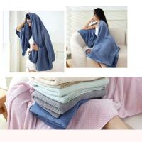 Toalla de baño portátil con absorción de agua para adultos, toalla de baño suave gruesa, forro polar Coral, manta de 140x70cm para el hogar - details 9