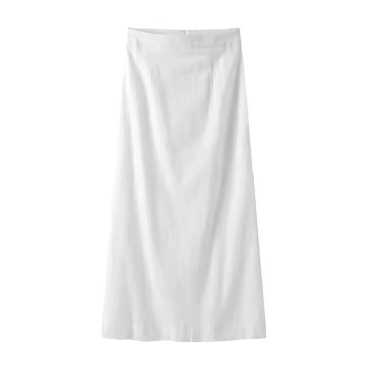 OUWU- Conjunto de bolsillos para mujer, cierre de botón superior sin mangas, falda larga con abertura, tres conjuntos elegantes de 2 piezas de moda para verano - 1
