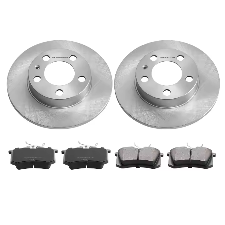 SucceBuy Kit de frenos traseros para AUDI A3(8L), SEAT IBIZA, SKODA OCTAVIA, ROOMSTER, VW GOLF Ⅳ, pastillas de freno de cerámica y reemplazo de rotores de 232 mm - 1