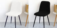 Funda de silla de respaldo corto de Color sólido, fundas de asiento, fundas para sillas de Bar de Hotel, fundas de poliéster para sillón de casa para el hogar - details 7