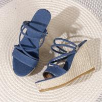 Sandalias de tacón de cuña de verano para mujer - details 2