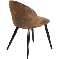 Juego de 4 sillas de comedor con asiento y respaldo suaves, con patas de metal macizo, para salón, dormitorio, cocina o comedor, ante marrón - details 104