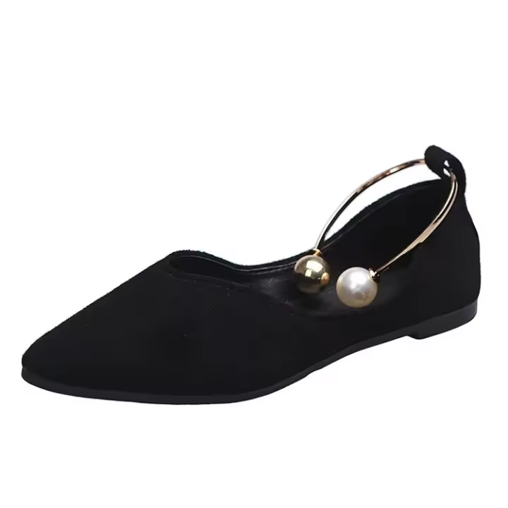 Zapatos planos puntiagudos estrechos con estampado de leopardo para mujer, zapatos informales transpirables sin cordones para exteriores - 1