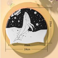 Gorro de Natación de Silicona Profesional para Hombres y Mujeres Gorro de Baño de Doble Cara con Estampado para Adultos - details 1