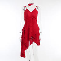 Vestido plisado con cuello en V, nuevo diseño de nicho de verano falda dulce y fresca YL23309GN - details 34