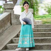 Nueva falda, conjunto de falda con cara de caballo para niños Hanfu mejorado estilo Ming chino Tang para niñas de las cuatro estaciones - details 0