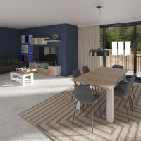 Mesa de Comedor Extensible Diseño Rectangular Danna Acabado en Blanco Artik y Roble Canadian - details 4