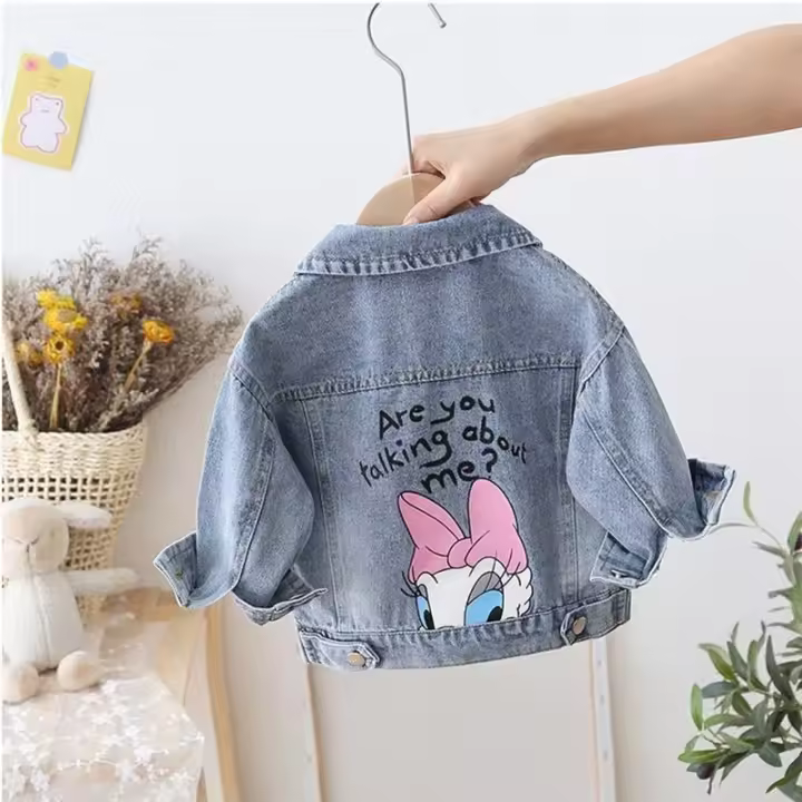 Chaqueta de Denim de Margarita de Dibujos Animados para Niñas Primavera Otoño - 1