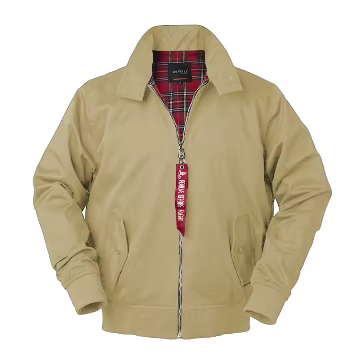 Chaqueta Bomber Retro clásica sólida europea para hombre, cortavientos, ropa de calle, abrigos de moda - 1