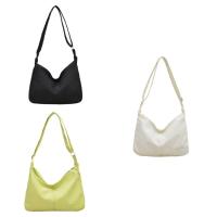 Bolso bandolera de lona informal de gran capacidad, bolso de hombro ligero de Color sólido, bolso Hobo con cremallera, trabajo - details 0