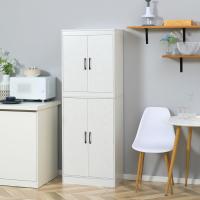 Aparador Alacena de Cocina Aparador de Comedor Moderno con 4 Puertas y 5 Estantes Ajustables Antivuelco para Oficina Salón 60x36x168 cm Blanco - details 1