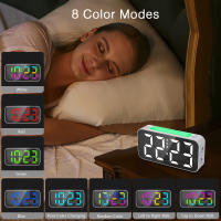 ORIA-reloj despertador Digital con luz nocturna para el hogar y la Oficina, relojes coloridos LED RGB, los mejores regalos - details 1