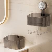 Caja de almacenamiento con ventosa de plástico, soporte de exhibición para diadema de gran capacidad, estante de almacenamiento para bandas para el cabello impermeable montado en la pared - details 8