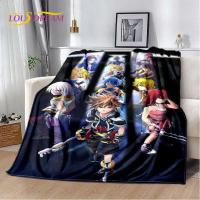Manta de felpa suave con dibujos animados en 3D Kingdom Hearts, manta de franela para sala de estar, dormitorio, cama, sofá, Picnic, regalo para niños - details 0